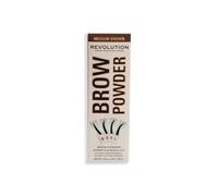 Revolution Women's Brow Powder Stamp & Stencil Kit in Medium Brown Revolution Medium Brown