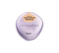 Revolution Superdewy Cushion Foundation, Lightweight Buildable Coverage, Dewy Hydrated Finish for Flawless Glowing Complexion, Medium Neutral Warm, 9g