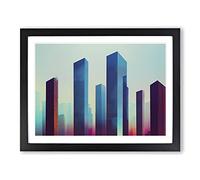 Revolutionary City Skyline Architecture Framed Print | A2 Black Framed Wall Art | Ready to Hang | Modern Cityscape Picture | Living Room Bedroom Lounge Office