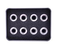 Revolutionary Design This Set of Eight Integrated Spacer Skateboard Bearings Model 608RS ABEC11 Enhances Your Ride (White)