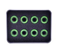 Revolutionary Design This Set of Eight Integrated Spacer Skateboard Bearings Model 608RS ABEC11 Enhances Your Ride (Green)