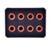 Revolutionary Design This Set of Eight Integrated Spacer Skateboard Bearings Model 608RS ABEC11 Enhances Your Ride (Orange)