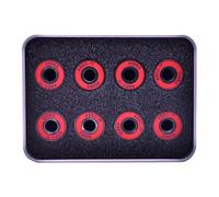 Revolutionary Design This Set of Eight Integrated Spacer Skateboard Bearings Model 608RS ABEC11 Enhances Your Ride (Red)