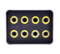 Revolutionary Design This Set of Eight Integrated Spacer Skateboard Bearings Model 608RS ABEC11 Enhances Your Ride (Yellow)