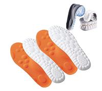 Revolutionary Orthopedic Insole,4d Memory Foam Orthopedic Insoles for Shoes,High-Elastic, Shock-Absorbing Insoles (Orange+2 Pairs,41-42)