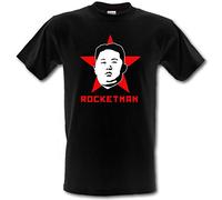 Revolutionary Tees Kim Jong UN Rocketman North Korean Supreme Leader Heavy Cotton t-Shirt Black