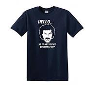 Revolutionary Tees Lionel Richie Hello is it me You're Looking for? Heavy Cotton t-Shirt Navy Blue