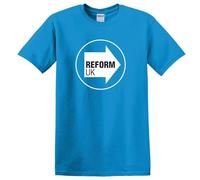 Revolutionary Tees Reform UK Let's Make Britain Great Again Political Farage TICE t-Shirt Sapphire Blue