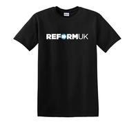 Revolutionary Tees Reform UK Nigel Farage Let's Make Britain Great Again Political Party Heavy Cotton T-Shirt Black