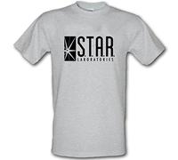 Revolutionary Tees Star Laboratories S.T.A.R. Labs Comic Book Heavy Cotton t-Shirt Colours Heather Grey