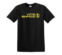 Revolutionary Tees Vote BINFACE Count Binface Clacton By-Election Farage Reform Heavy Cotton T-Shirt Black