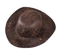 Revolutionary War Hat Faux Leather Vintage Captain Costume Headwear
