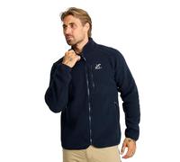 RevolutionRace Canyon Full-Zip Pile Fleece for Men, Outdoor Fleece Jacket perfect for Walking and Outdoor Adventures, Navy, L