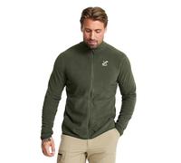 RevolutionRace Hiker Full-Zip Fleece for Men, Lightweight and Stretchy Full-zip Fleece Jacket perfekt for Hiking and Walking, Kambaba Green, M