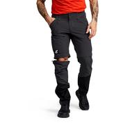 RevolutionRace RVRC GP Pro Stretch Zip-Off Trousers for Men, Convertible Hiking Trousers for Outdoor Activities, Anthracite/Black, XL