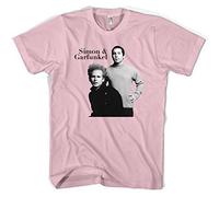 Revolver Tees Simon & Garfunkel Unisex T-Shirt, Pink, XL