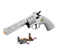 Revolver Toy,Extended Barrel,Can fire Soft Bullets,Water Gel Beads,Foam Dart Toy Shooting Blaster,Toys for Kid Boys Girls,Birthday Gift