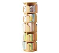 Revolving Bookshelf Wooden Round Corner Shelf Modern Free Standing Corner Bookshelf Open Small Book Shelves For Living Room, Home Office, Small Space
