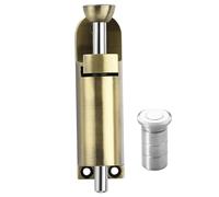 Revolving Door, 2Pcs Spring Loaded Latch Pin Heavy Duty Barrel Bolts Latch Zinc Alloy Sliding Door Foot Lock for Home Secure Locking, Golden, Floor Lock