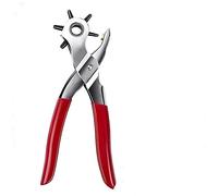 Revolving Multifunction Punch Plier Kit Punch Hole Tool Ceramic Tile Hole Saw Set (Silver, One Size)