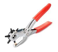 Revolving Punch Plier, Belt Hole Puncher, Leather Hole Punch Plier, Multi-Function Hole Punch Tool, 6 Sizes, for Belts, Dog Collars, Shoes, Crafts, Card