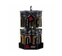 Revolving Spice Rack Storage Stand 12 Spices Herbs With Chrome Holder