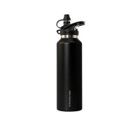 Revomax Sport Series 20oz (592ml) Insulated Water Bottle, One-Hand Flash Release, Easy Sip Straw Cap, Vacuum Stainless Steel, 36H Cold 18H Hot, Leakproof, BPA Free - Gym, Travel, School - Onyx Black