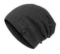 Revony Warm Slouchy Beanie Hat - Deliciously Soft Daily Beanie in Fine Knit Charcoal Grey One Size