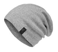 Revony Warm Slouchy Beanie Hat - Deliciously Soft Daily Beanie in Fine Knit - Grey -