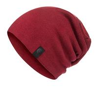 Revony Warm Slouchy Beanie Hat - Deliciously Soft Daily Beanie in Fine Knit Maroon One Size