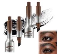 Revorie Brow-Fection, Revorie Eyebrow, Brow-Fection Angled Brush And Dip, Natural Brows Eyebrow Pen, Non-Smudged Eyebrow Pen, Long Lasting Waterproof Eyebrow Gel Pencil (2PCS,CHOCOLATE)