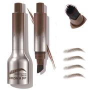 Revorie Brow-Fection Revorie Eyebrow Brow-Fection Angled Brush & Dip Waterproof Wild Long Lasting Eyebrow Pen Eyebrow Dip Liquid Brush (03#Auburn)