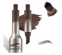 Revorie Brow-Fection Revorie Eyebrow Brow-Fection Angled Brush & Dip Waterproof Wild Long Lasting Eyebrow Pen Eyebrow Dip Liquid Eyebrows Brush (02#Taupe)