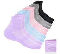 Revosoxs Diabetic Socks for Women men-Bamboo Non Binding Diabetic Ankle Socks, Bright Pure Colour-5 Pairs, Medium