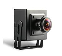 Revotech Mini Fisheye IP Camera, HD 3MP Indoor Security Camera 1.7mm Lens 170 Degree Angle P2P H.265 CCTV Video Camera (I706-3 Black)