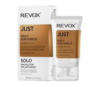 REVOX B77 - Just Daily Sun Shield, 30 ml, Facial Sunscreen SPF 50+ with Hyaluronic Acid, Daily Use, Hydrates and Promotes Skin Regeneration, Reduces Irritation, Improves Elasticity