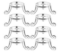 RevpoltIQ 8Pcs Crystal Ball Stand 2.4" Clear Acrylic Sphere Stand Base Holder Transparent Crystal Display Stands for Glass/Ornament/Paperweight, Desk Shelf Decoration for Home Office