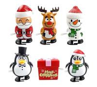 RevpoltIQ Christmas Wind-Up Toys Xmas Clockwork Toy 6 PCS Assorted Wind Up Toys Playset Kids Party Favors Gift Party Toys Set for Christmas Birthday Children's Day Party