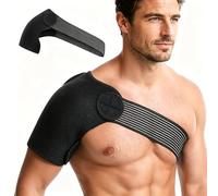 RevpoltIQ Shoulder Support Brace for Men & Women Adjustable Arm Shoulder Strap for Muscle Relaxation Breathable Compression for Sports Fits Left or Right