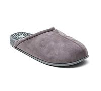 Revs - Jura - Men's Reflexology Massage Slippers with Indoor/Outdoor Sole, Grey UK8-8.5