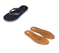 Revs - Lights Reflexology Massage Flip Flops Midnight Blue UK4 & 1 Pair Small Insoles