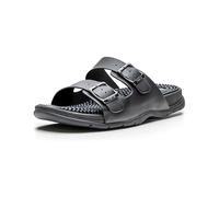 Revs - Lochy - Men’s Double Strap Reflexology Massage Sandals, Black UK11