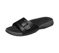 Revs - Tay - Men’s Single Strap Reflexology Massage Sandals, Black UK10