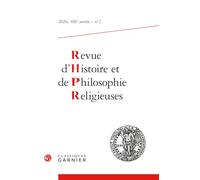 Revue d'Histoire et de Philosophie religieuses (2026) (2026 - 2, 106e année, n° 2)