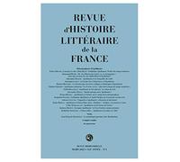 Revue d'Histoire Litteraire de la France: 1-2021.121