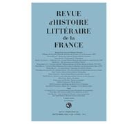 Revue d'Histoire littéraire de la France (3 - 2024, 124e année, n° 3)