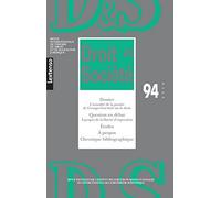 REVUE DROIT ET SOCIETE N 94 - 2016: L'ACTUALITÉ DE LA PENSÉE DE GEORGES GURVITCH SUR LE DROIT