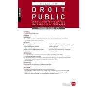 Revue du Droit Public 02/2025: et de la science politique en France et à l'étranger (2)