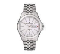 Revue Thommen Air Speed Pilot 42 MM Mens White Dial Stainless Steel Automatic Day Date Swiss Watch 16020.2132