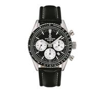 Revue Thommen Men's Automatic Aviator Watch 42 mm Chronograph Tachymeter Leather Strap 17000.6534, Strap.